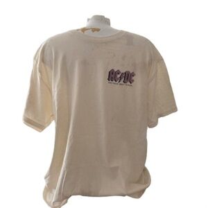🔥 AC/DC Cream Unisex T-Shirt Size XL NWOT Never Worn